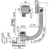 Сифон ALCAPLAST A508CKM-80 для ванны CLICK/CLACK с напуском воды через перелив